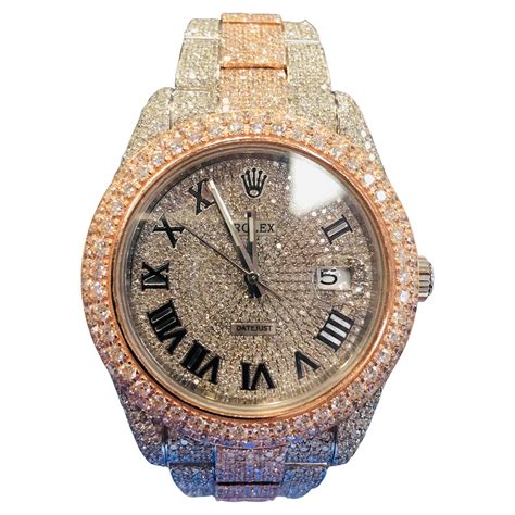 fake iced out rolex watches|rolex iced out bezel.